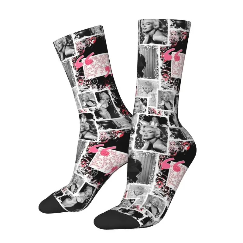 Fashion Marilyn Monroe Life Men Women Crew Socks Unisex Fun Singer Actress Spring Summer Autumn Winter Dress Socks