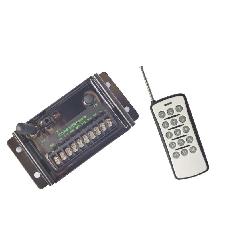 12V remote control traffic light controller with voice broadcast solar traffic light controller track light controller