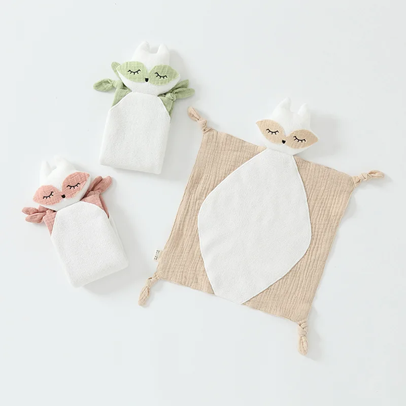 

Little Fox Comfort Blanket Baby Wiping Towel Hand Cloth Infant Toddlers Nursing Towel Soothe Appease Comforter Towel K80