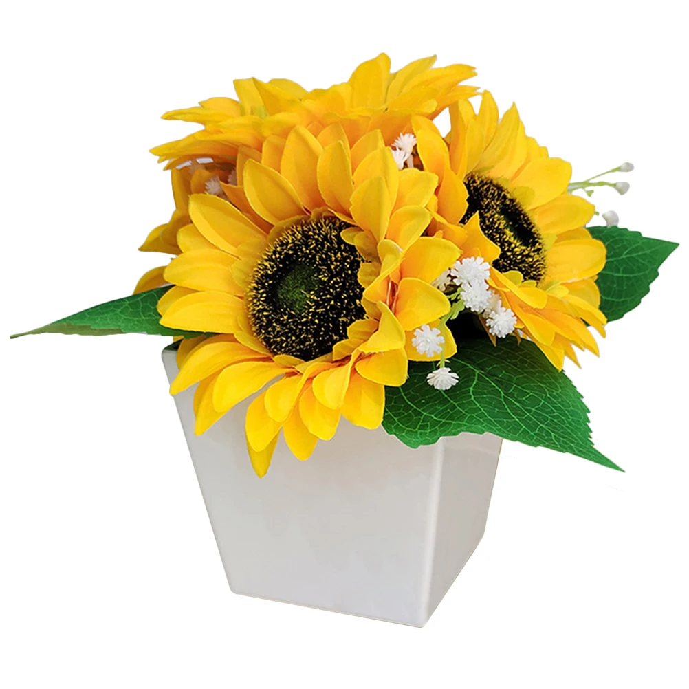 

Sunflower Night Lamp Unique Flower Tabletop Light Bedroom Decor Romantic Atmosphere Plastic Home Room Layout