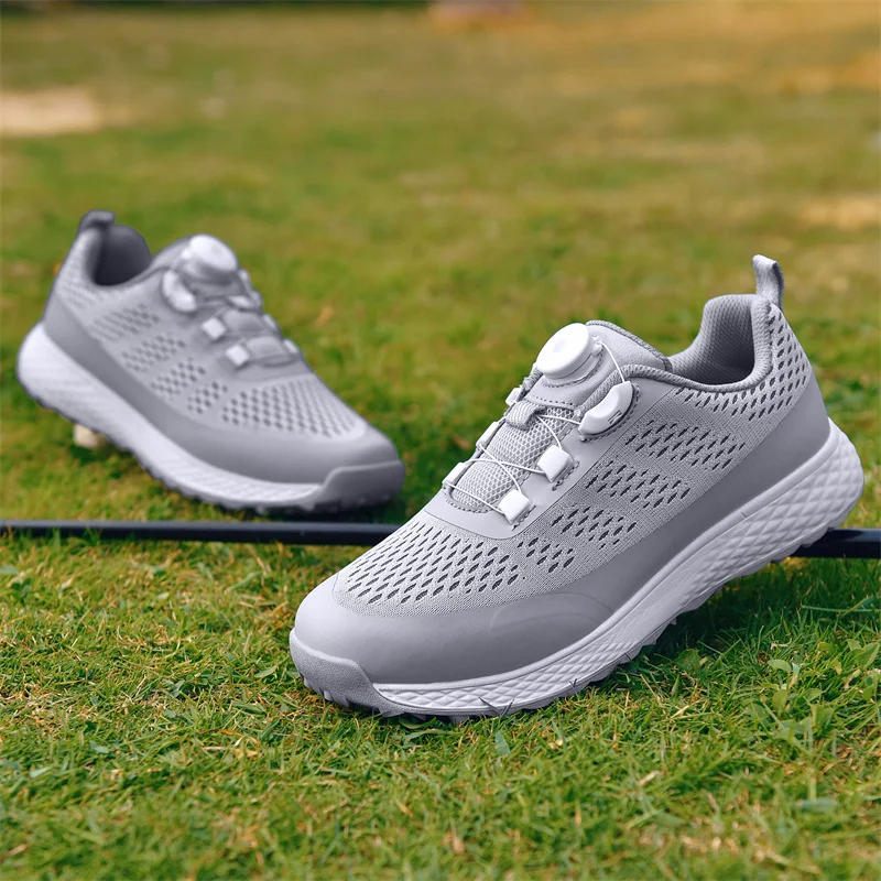 

Professional Men's Golf Shoes Outdoor Fitness Training Golf Sports Shoes Grass Anti Slip Quick Lacing Golf Shoes