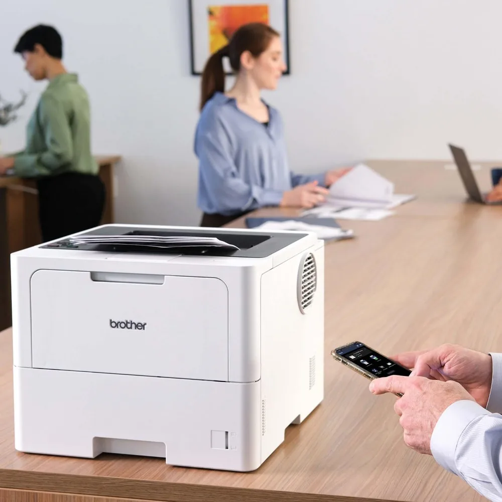 Business Monochrome Laser Printer with Large Paper Capacity, Wireless and Gigabit Ethernet Networking, Low-cost Printing