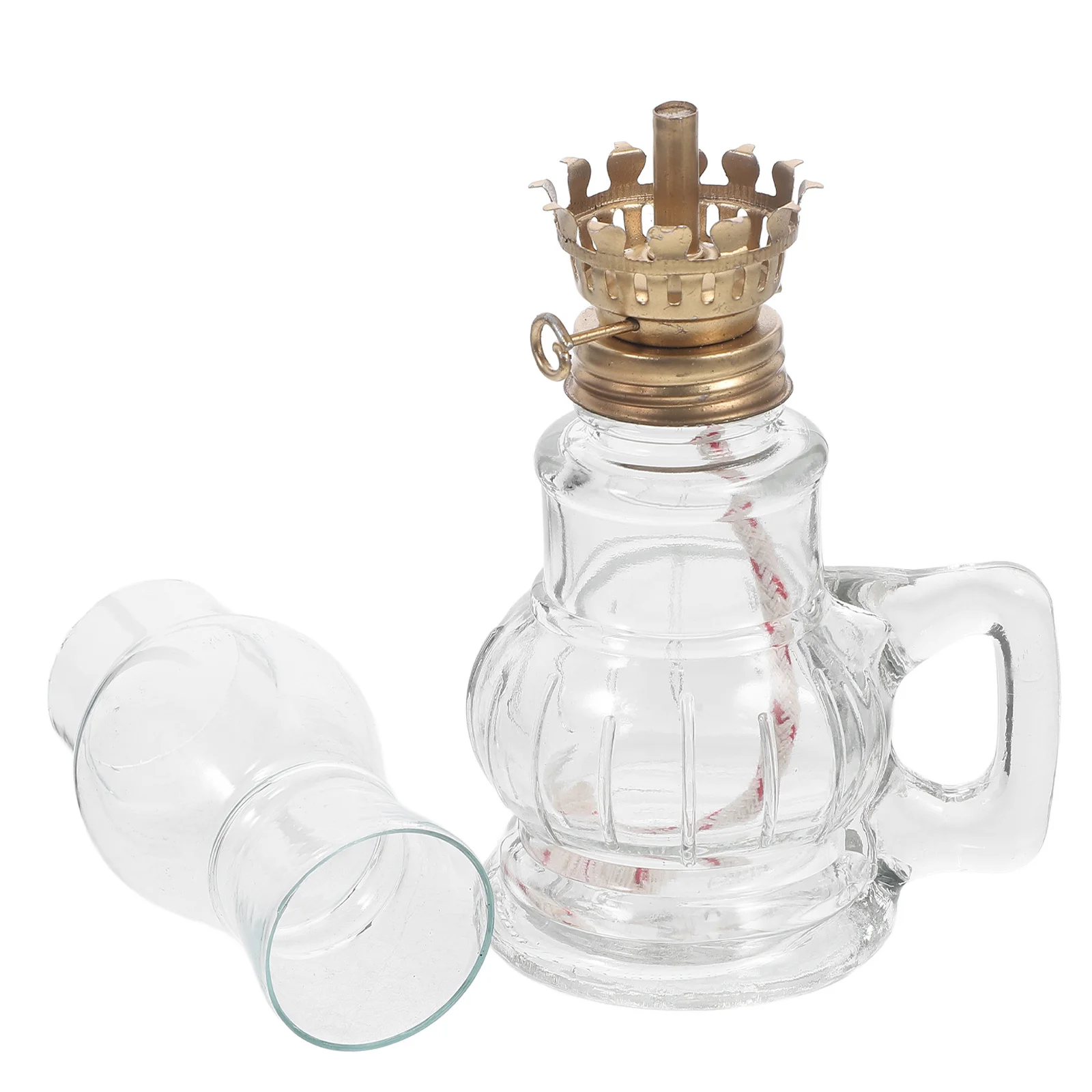 

Retro Lamp Portable Glass Cover Lamp Vintage Style for Kitchen Living Room Bedroom Glass Lantern