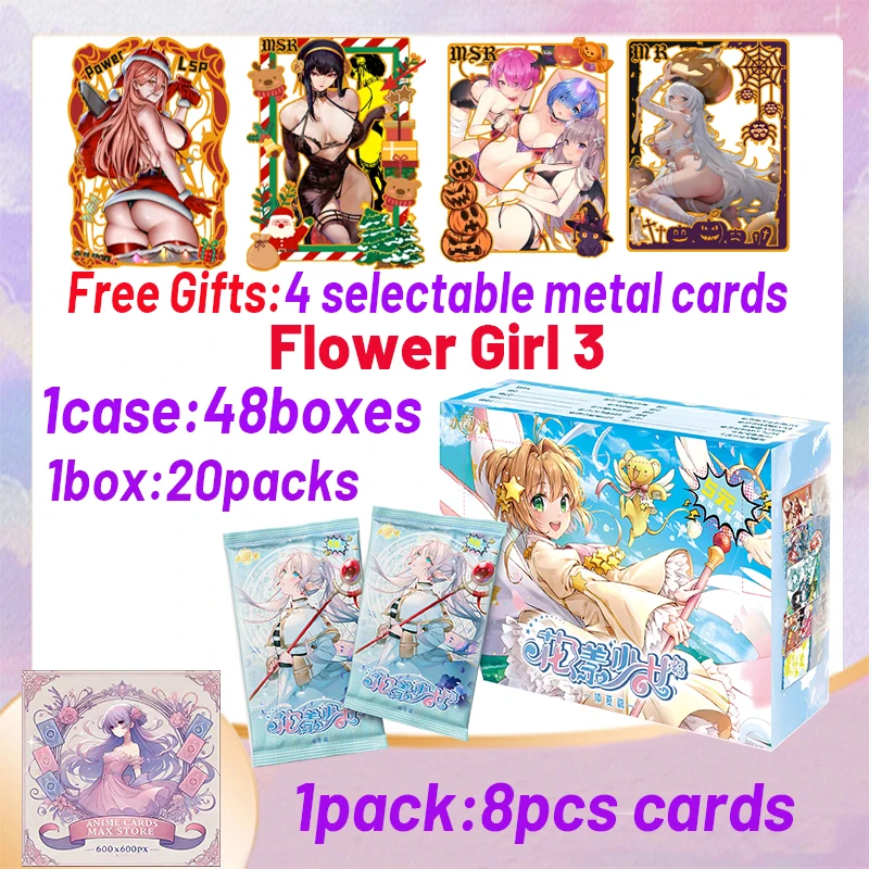 2024 Newest Flower Girl 3  Collection Goddess Story Waifu Booster Box Swimsuit CCG ACG TCG World Trading Hobbies Gift