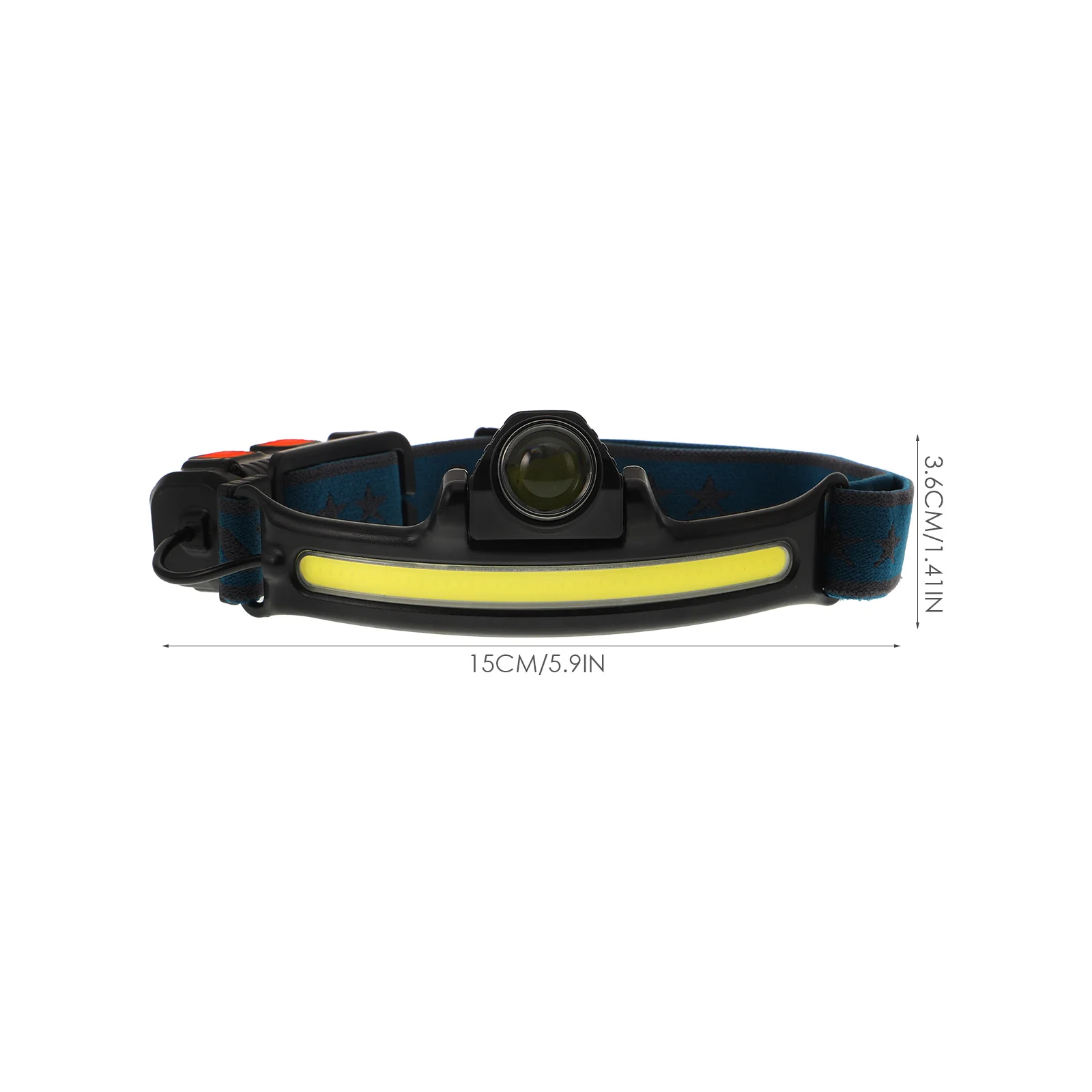 

Rechargeable Headlamp LED Headlight Portable Camping Running ABS PC Strap 1000Lumens 270Degree XPE COB Modes Indicator