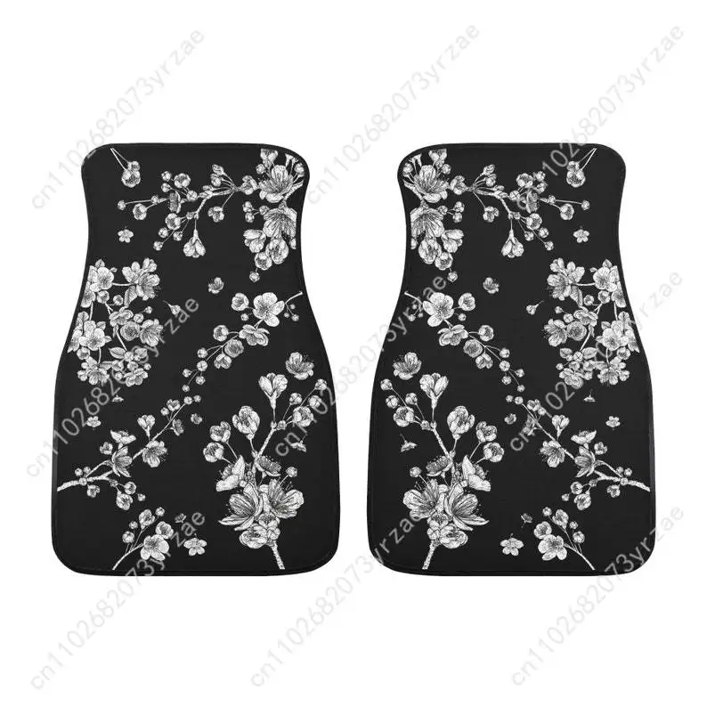 

Sakura Cherry 4pcs Universal Car Floor Mats All-Season Fashionable Auto Interio Absorbent Non-Slip Washable Car Floor Mats