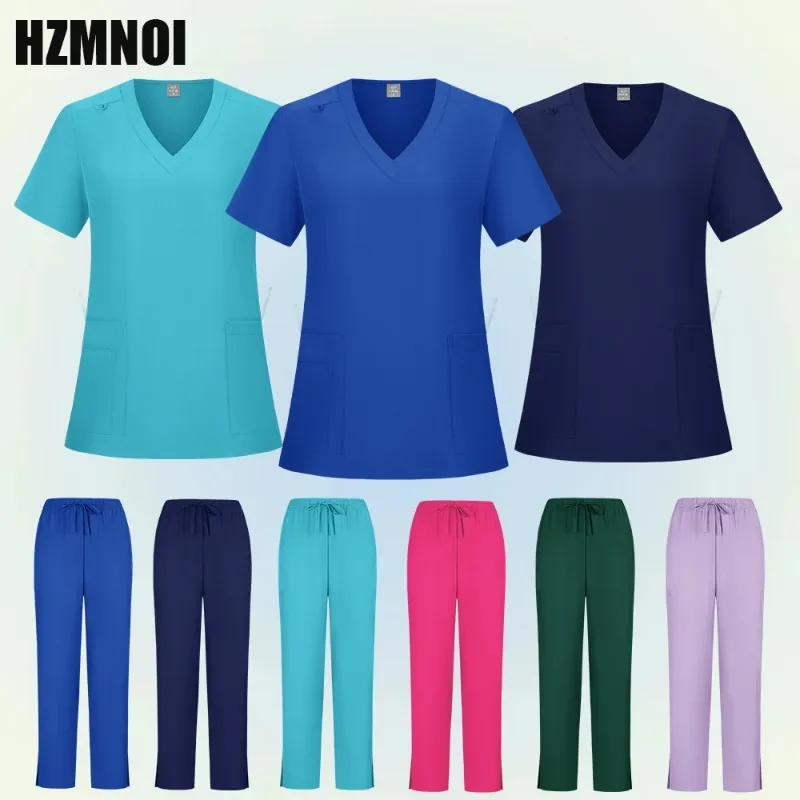 Eco-Friendly Nurse Scrubs Set - Hypoallergenic & Antibacterial Healthcare Uniform, Comfort Workwear for Doctors & Clinics.