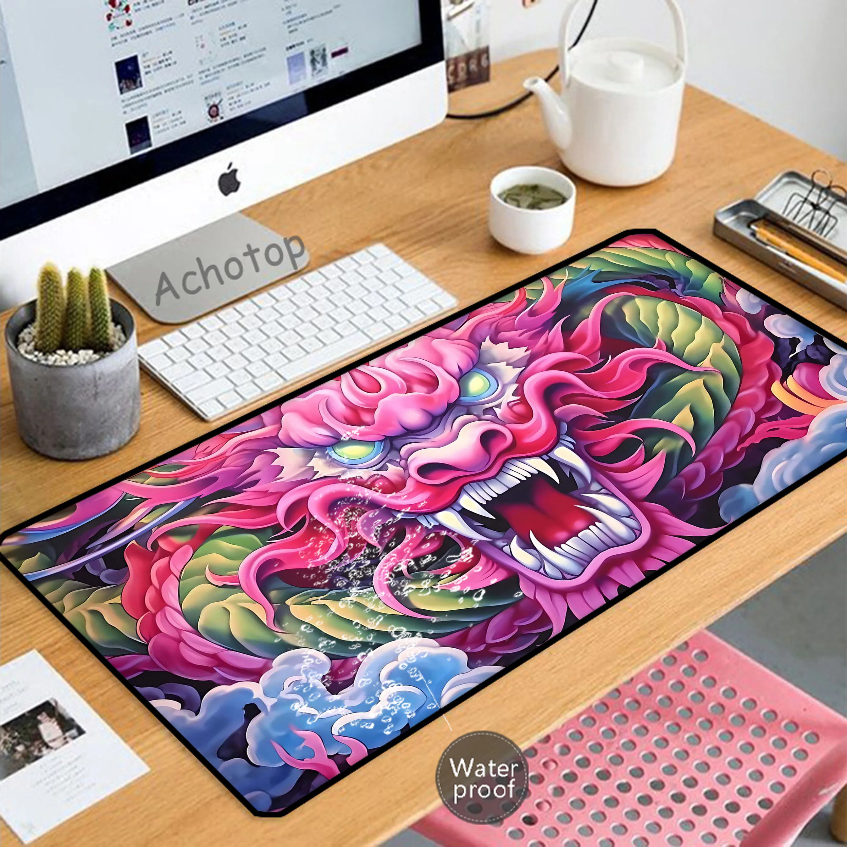 Dragon Waterproof Antifouling Gaming Mousepad Pc 90x40cm XXL Mouse Pad Mousemat Non-slip Rubber Pads Big Desk Mat Keyboard Pads