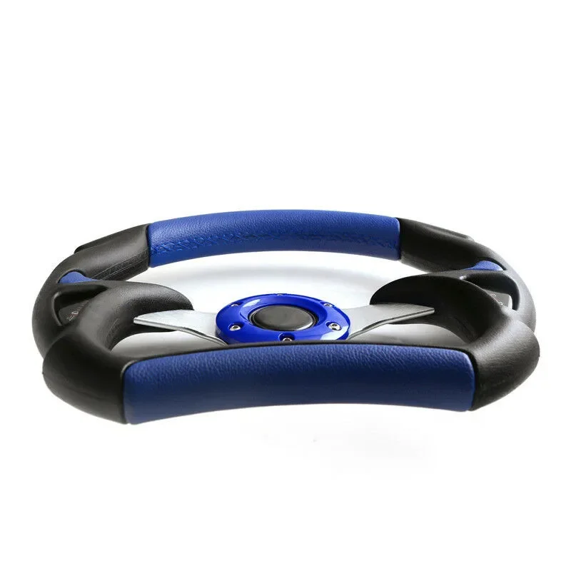 Universal 13 inch Racing Car Steering Wheel Stitching Sport F1 JDM PU Leather blue view 5