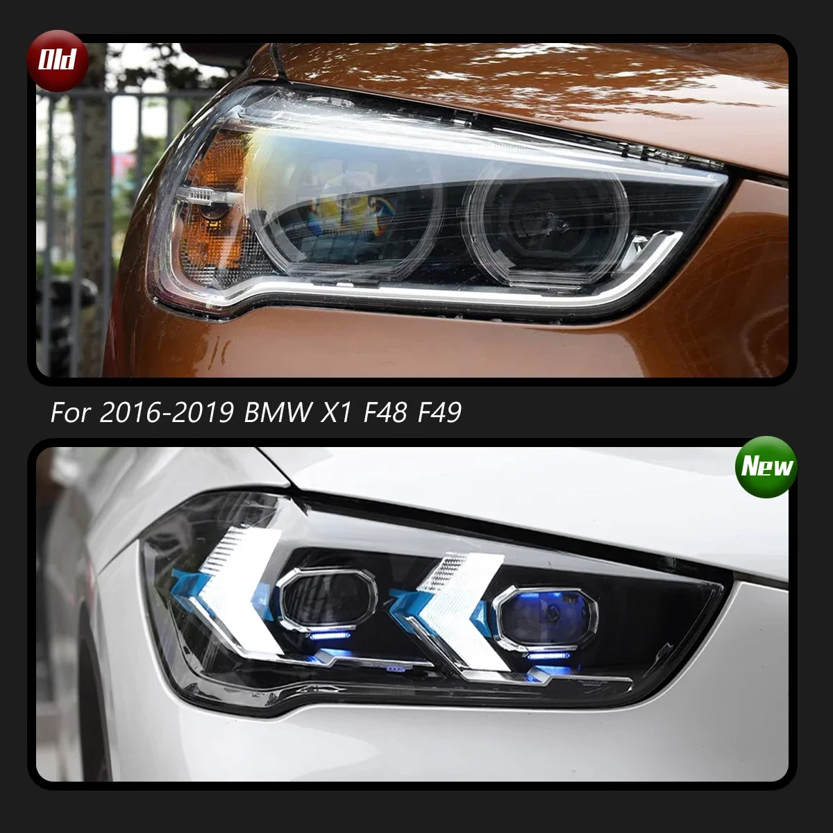 

Auto Accessories Car For BMW X1 F48 F49 LED Headlight 2016-2019 Upgrade Modified New DRL Dynamic Turn Signal LED Headlight