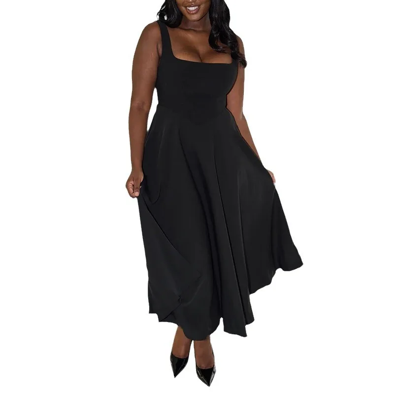 

Летнее платье 2024: Простое, сексуальное, с цветными бретелями, облегающее, миди, с завышенной талией, вязаное, А-силуэт, для женщин