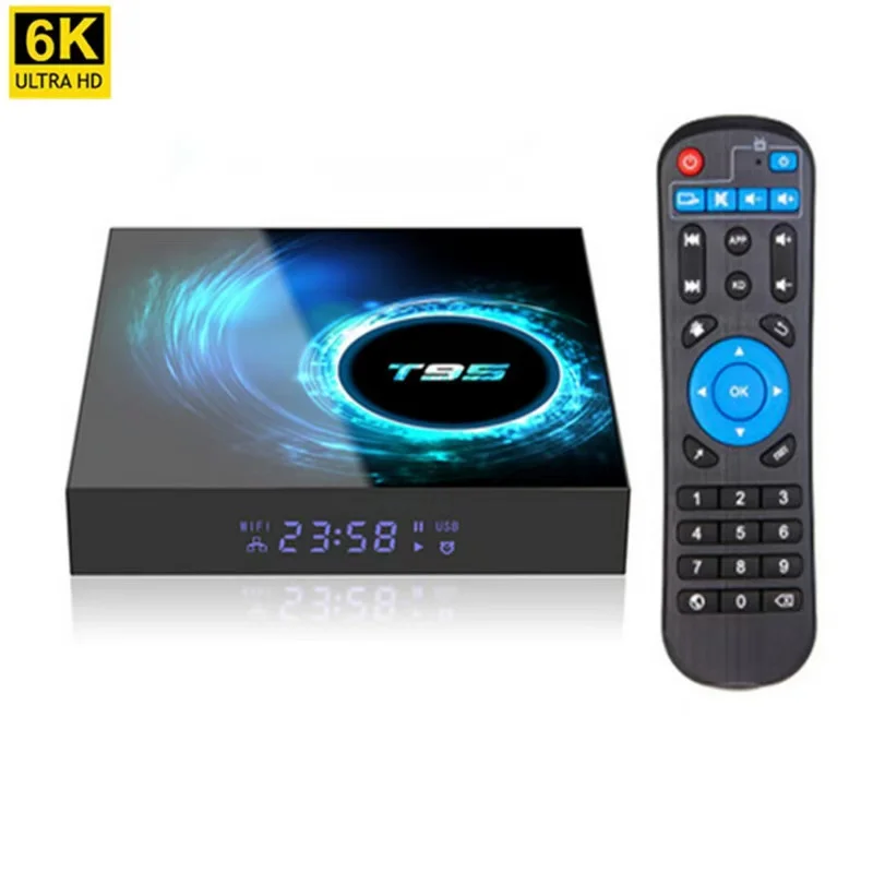 T95 TV Box Android  4GB 64GB 128GB Allwinner H616 Quad Core Support 6K HD/ 3D/ H.265 Ethernet 2.4/5G Dual WIFI BT 5.0 Top Box