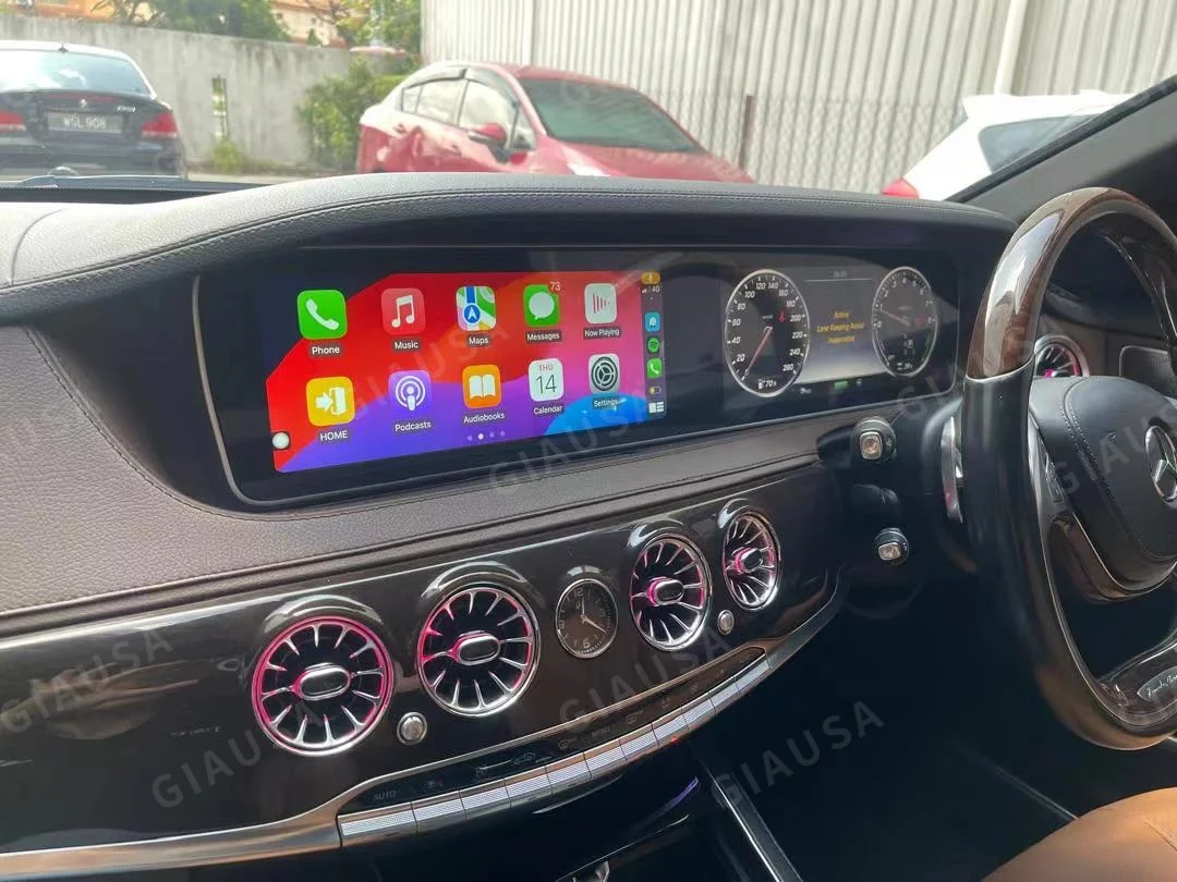 

Carplay For Mercedes Benz S-Class W222 2014 2015-2017 GPS Navi 12.3 Inch Car Radio Carplay Multimedia Head Unit Dual Screen Auto