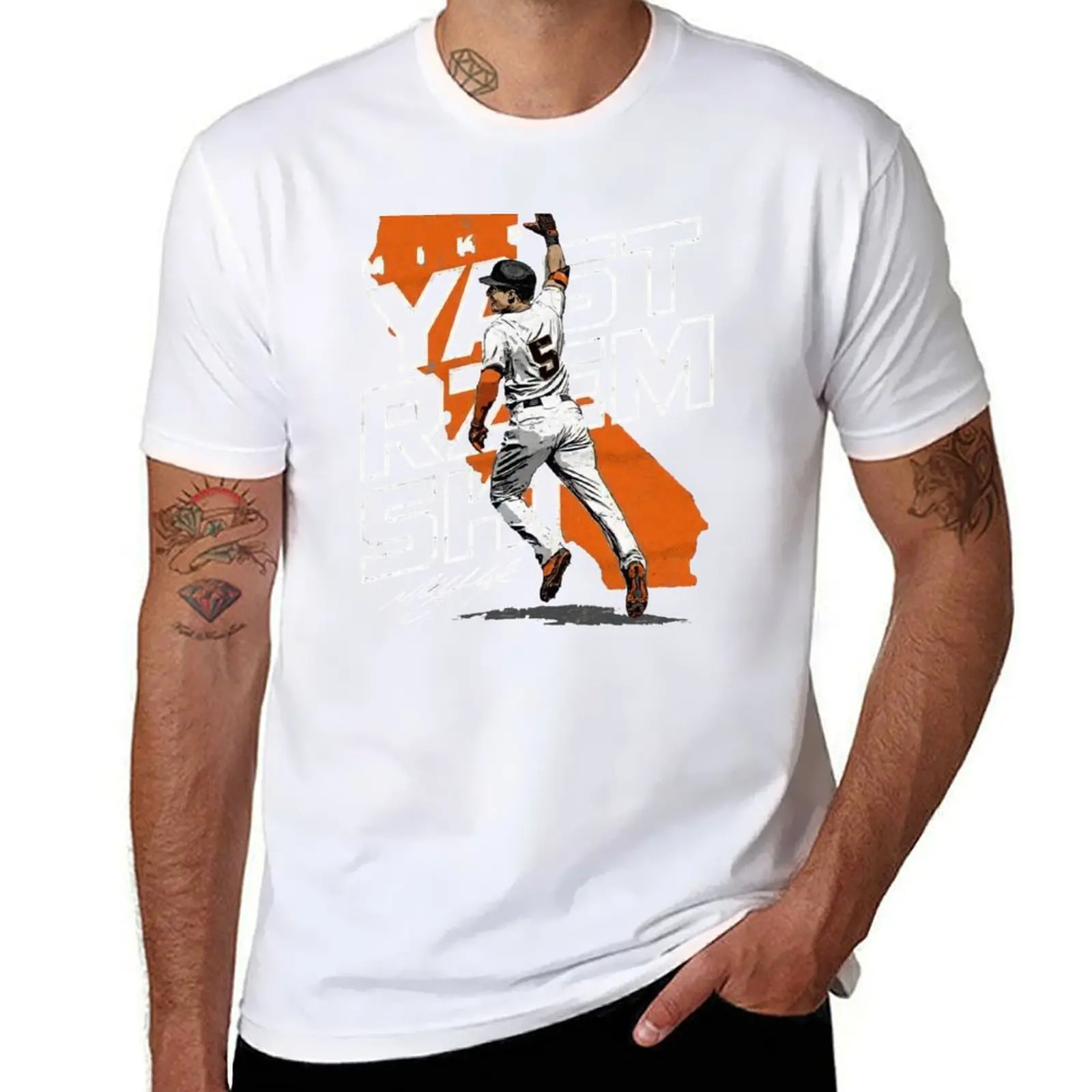 

Mike Yastrzemski T-Shirt man t shirt heavy cotton cotton t shirts man 100% T-Shirt