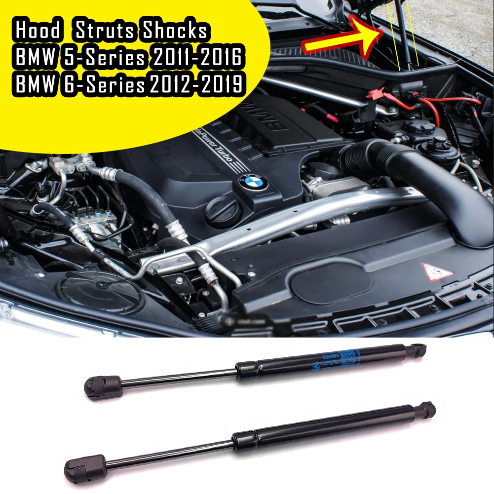 Il sollevamento del cofano anteriore supporta gli ammortizzatori dei puntoni compatibili con BMW Serie 5 2011-2016, serie 6 2012-2019 SG 402062   , 51237309119 , 613891