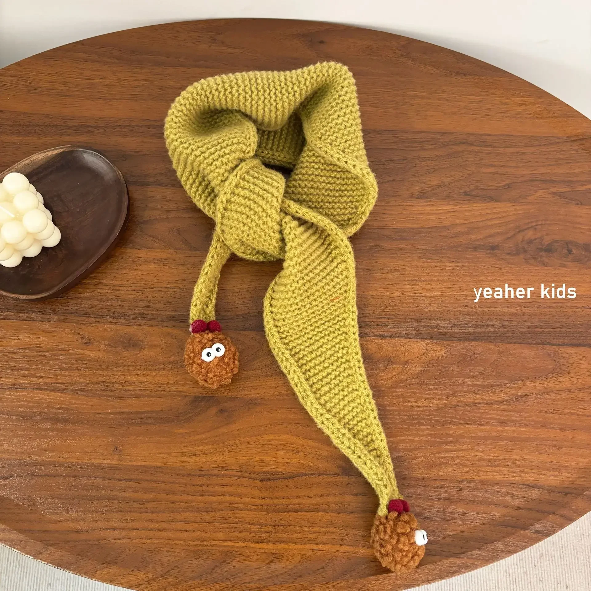 Einfarbiger Babyschal Herbst Winter Warmer Verdickter Gestrickter Weicher Wollschal für Jungen Mädchen Kleinkinder Kinder Anti-Kälte-Schal – Detail 7