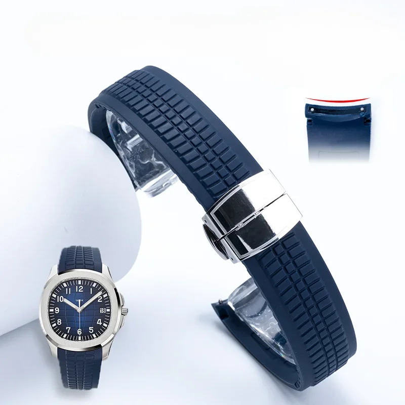 

Soft and Elastic Silicone Rubber Watch Strap for Patek Philippe 5167R Grenade Aquanaut Series 21MM Watch Strap
