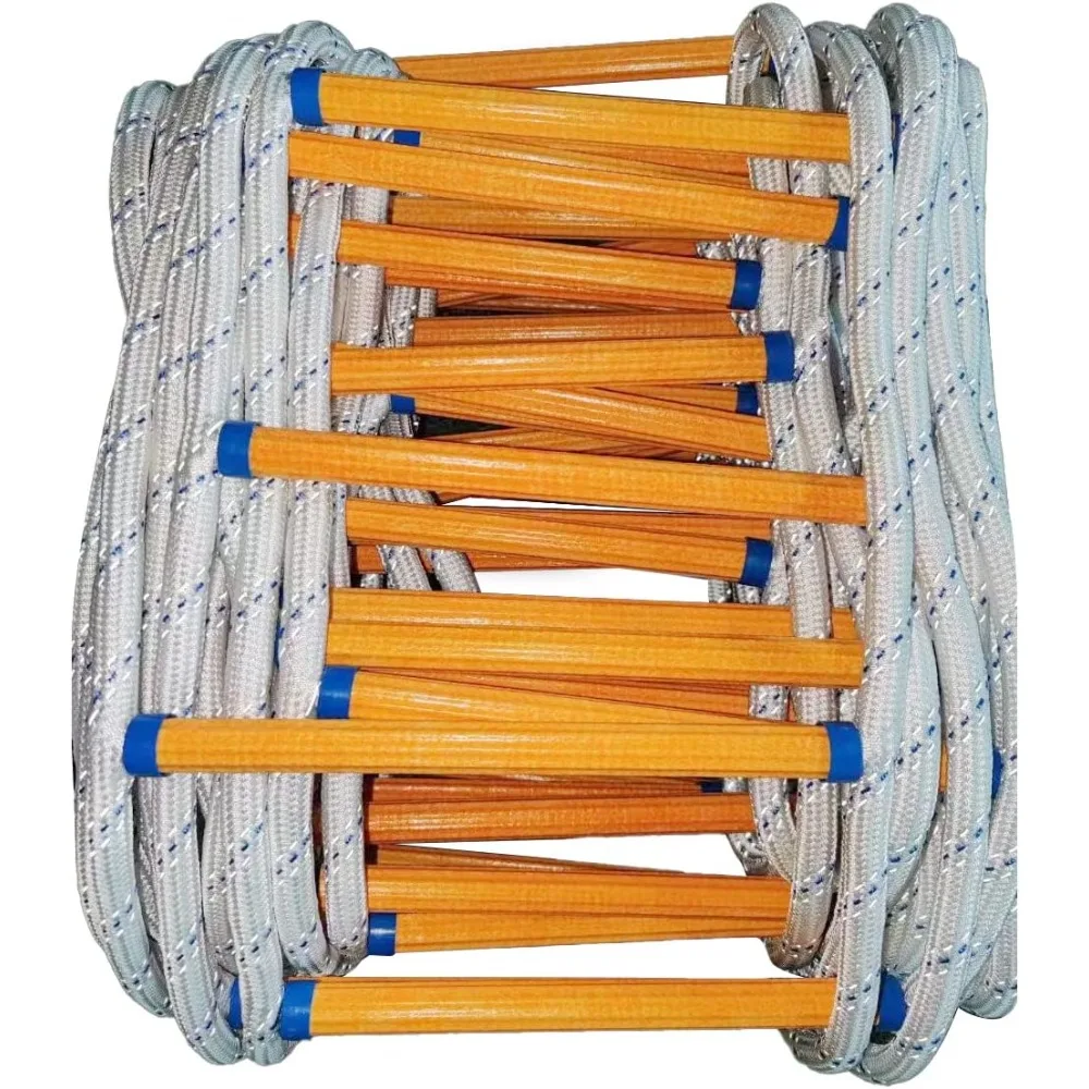 

Rope Ladder,32 Feet Emergency Fire Escape Ladders Flame Resistant Safety Rope Ladder with Hooks,Fast to Deploy Sturdy and Strong