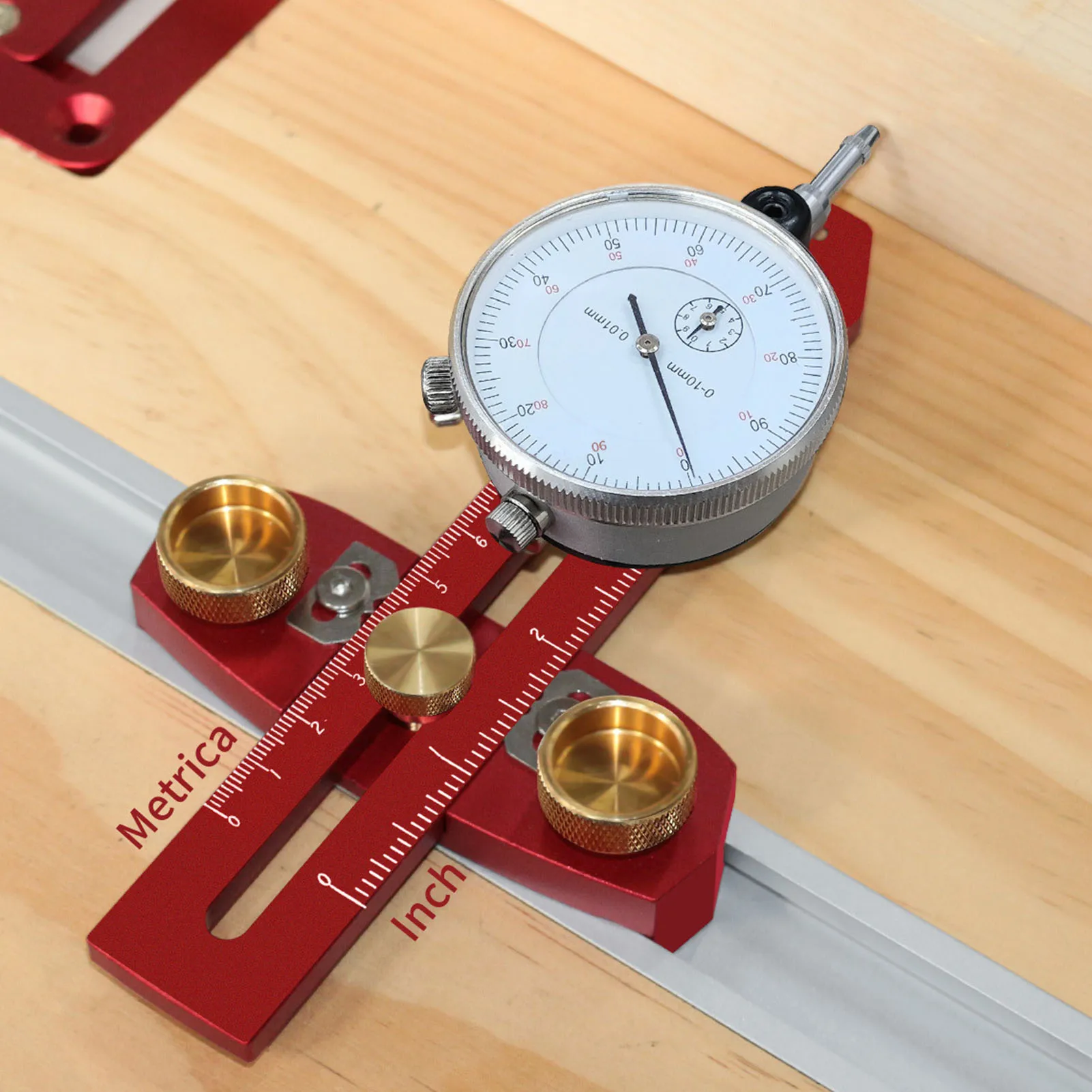 

Saw Bench Calibration Locator Table Saw Alignment 0-120mm Dual Way Bearing High Accuracy for 3/8 X 3/4 inch T Slot Track