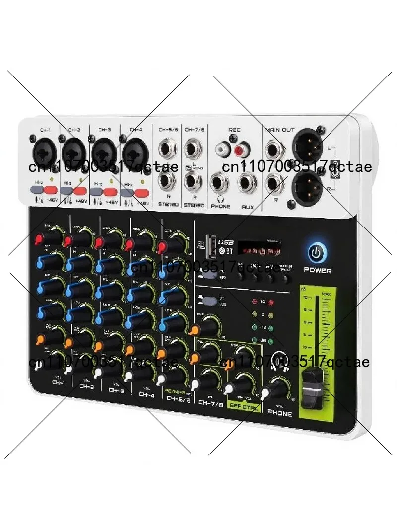 DJ Mixer Controller Audio Console for Live Sound Mixing Pro Digital Mixer V8