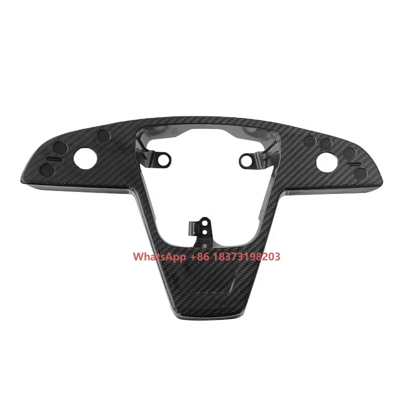 

Replacement Steering Wheel Cover Carbon Fiber Interior Steering Wheel Trim for Model S 2021up