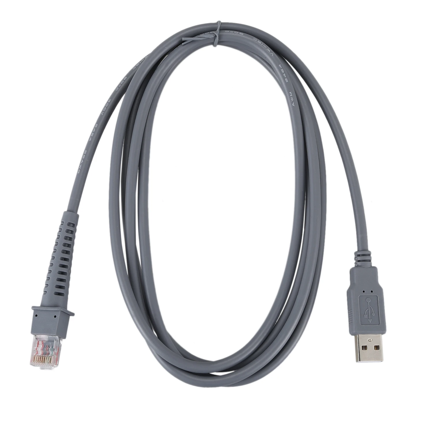 ABZW 1 X USB A macho a Cable RJ45 7 pies 2M para escáner de código de barras símbolo LS4278 LS2208 2208AP