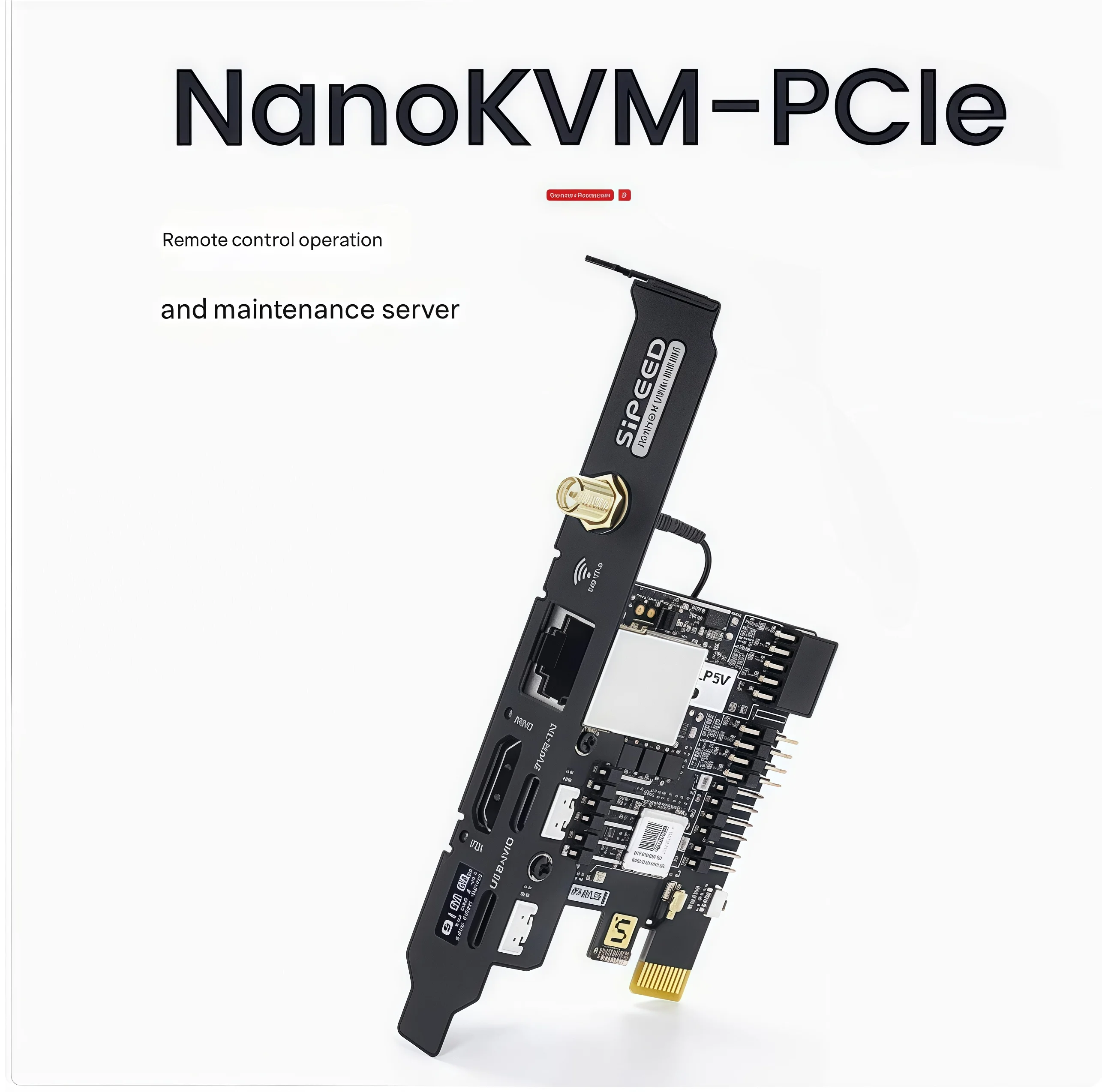

Sipeed NanoKVM-PCle с пультом дистанционного управления WIFI и POE. Удаленный настольный компьютер KVM-сервера и обслуживания на базе RISC-V.