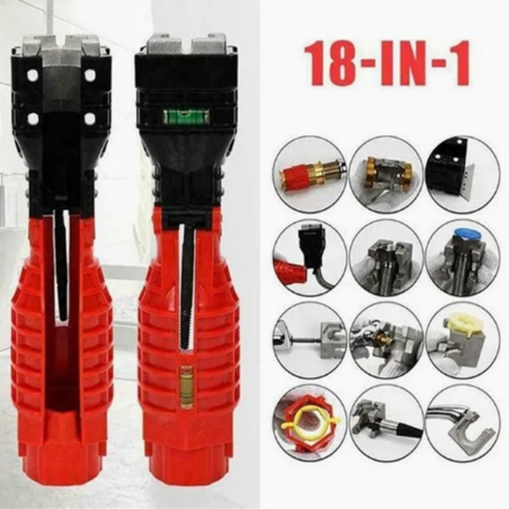 18 In 1 Faucet Sink Installer Tools Pipe Wrench Kitchen Bathroom Maintenance Tools For Plumbers Homeowners