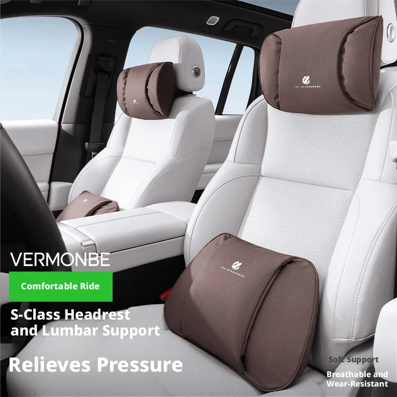 

Роскошный автомобильный подголовник для Alphard Vellfire, подушка для поясницы из кожи Nappa, подушка для спины, автомобильные аксессуары