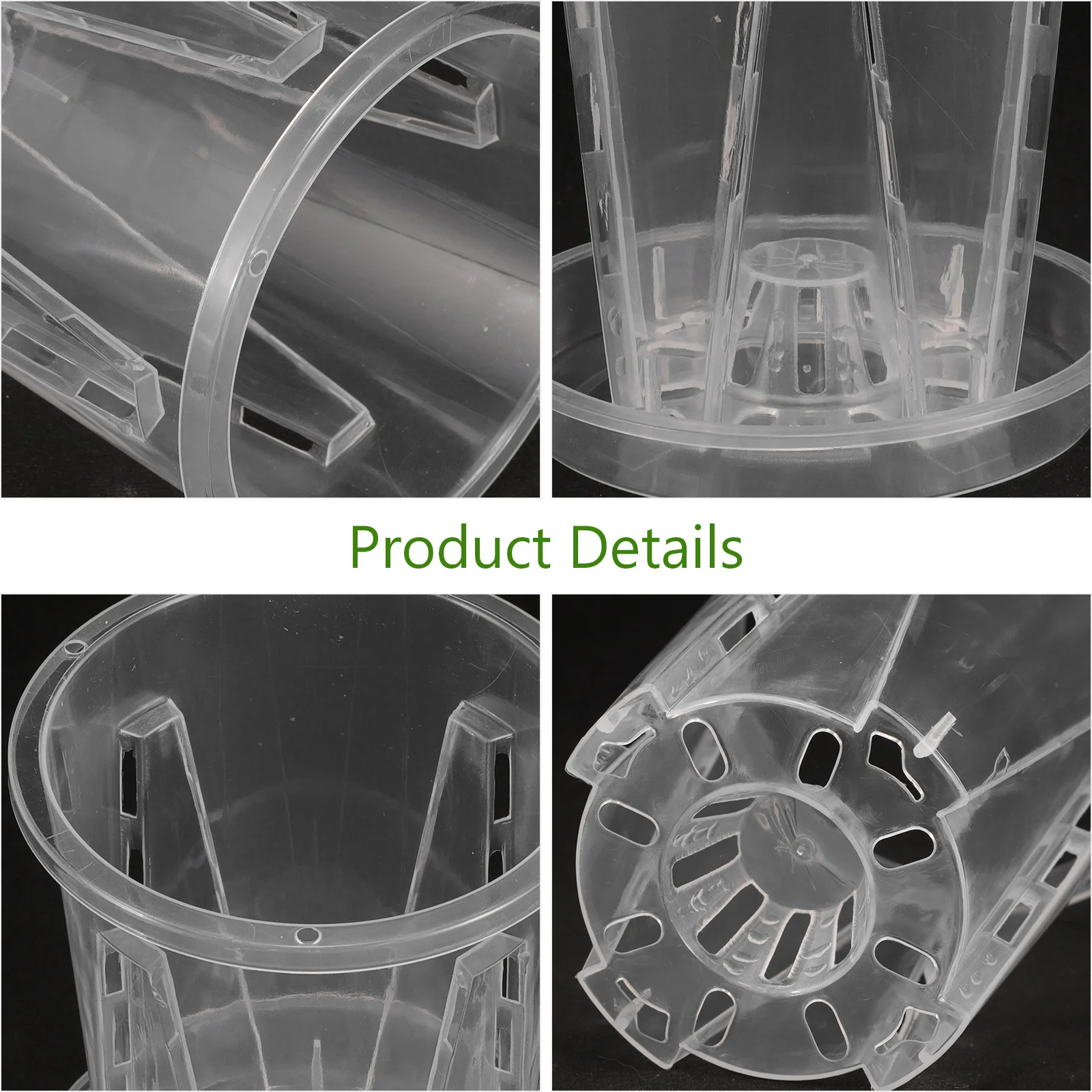 5 مجموعة 5 مجموعات واضح أواني الأوركيد تنفس التحكم في الجذر مصنع الحضانة أواني الزهور لزراعة الأوركيد الحاويات البلاستيكية الصرف