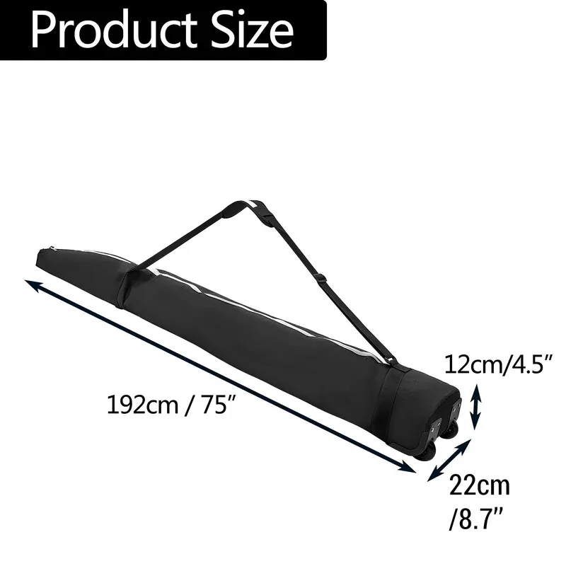 Bolsa de Snowboard com Rodas à Prova d'Água para Armazenamento de Equipamento de Esqui