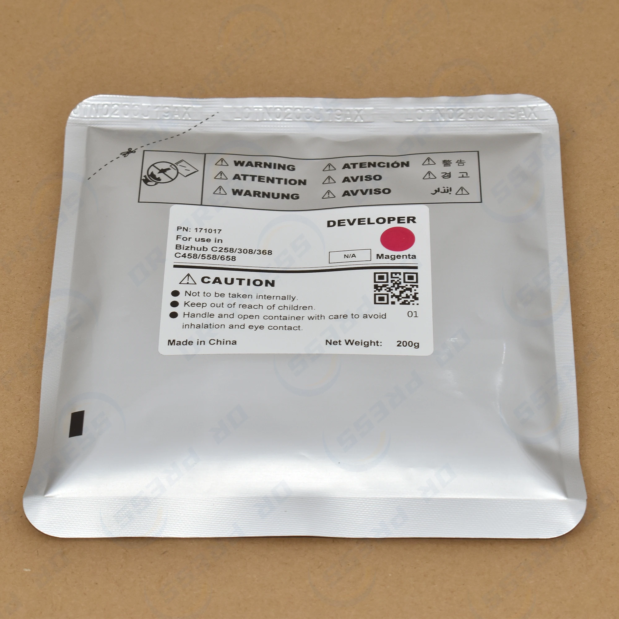 

Developer for Konica Minolta Bizhub C258 C308 C368 C458 C558 C658 Iron Powder