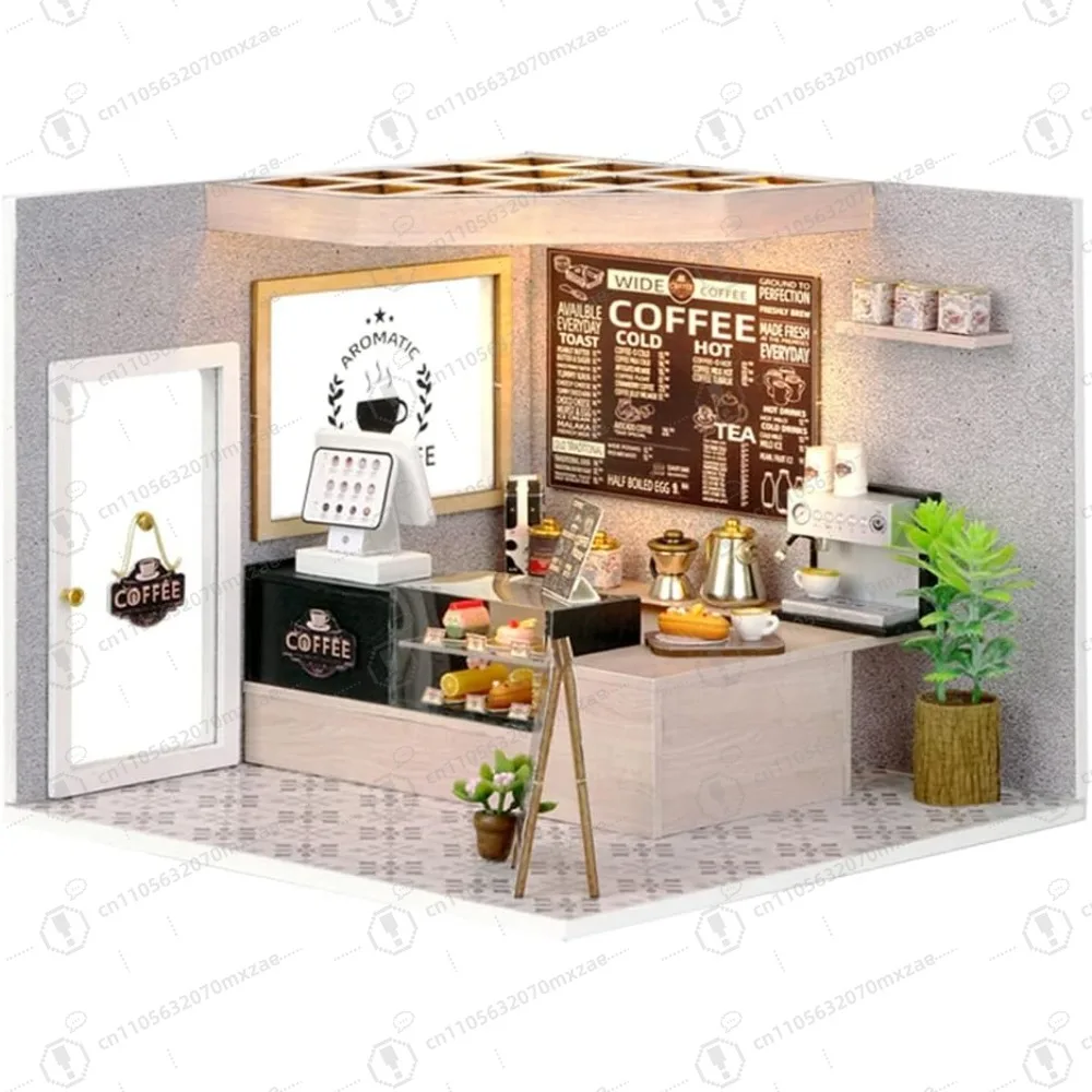 

DIY Miniature Dollhouse Kit with Furniture, 1:24 Scale Creative Room Mini Wooden House Accessories for Teens Adults
