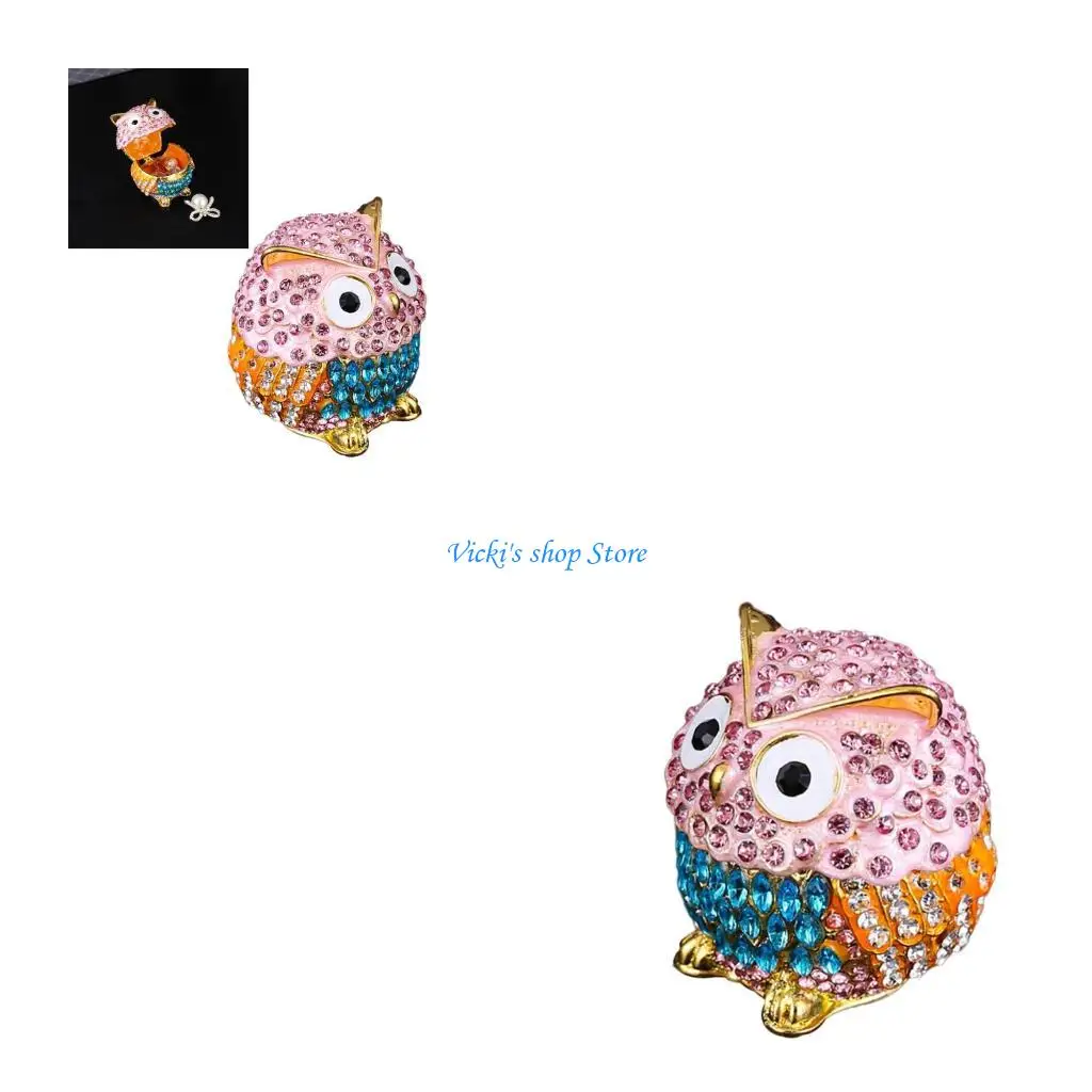 

Owl Inspire Jewelry Case Metal Structure Storage for Earrings Bracelets