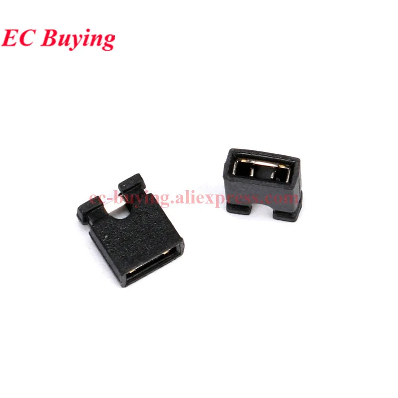 50-100Pcs Jumper Cap 2.54mm 2.0mm 1.27mm Pitch Pin Header Shorted Cap Wire Housing Connector Shunt Long Type Jumper Plug Cover