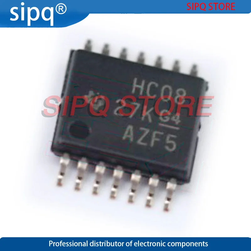 

10PCS/LOT SN74HC08PWR 74HC08PWR 74HC08 TSSOP-14 QUADRUPLE 2-INPUT POSITIVE-AND GATES New Original