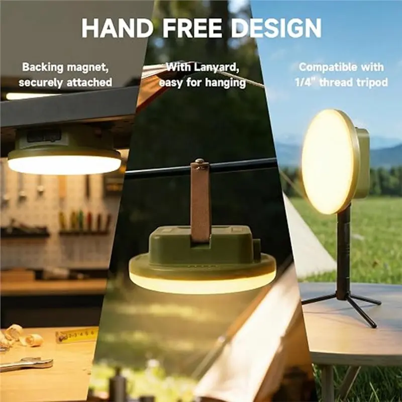VOFUN-Solar Powered Camping Lantern, 2400LM Ultra Bright Waterproof Light With Remote, 15000Mah Battery Life 120HRS For