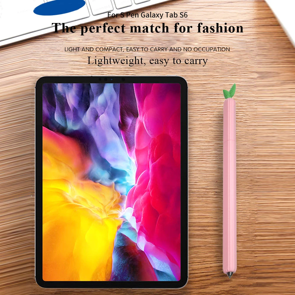 Vintage Federmäppchen für Samsung Galaxy Tab S6, flüssiges Silikon, Stylus-Stift-Abdeckung für Samsung Tab S6, rutschfeste Schutzhülle