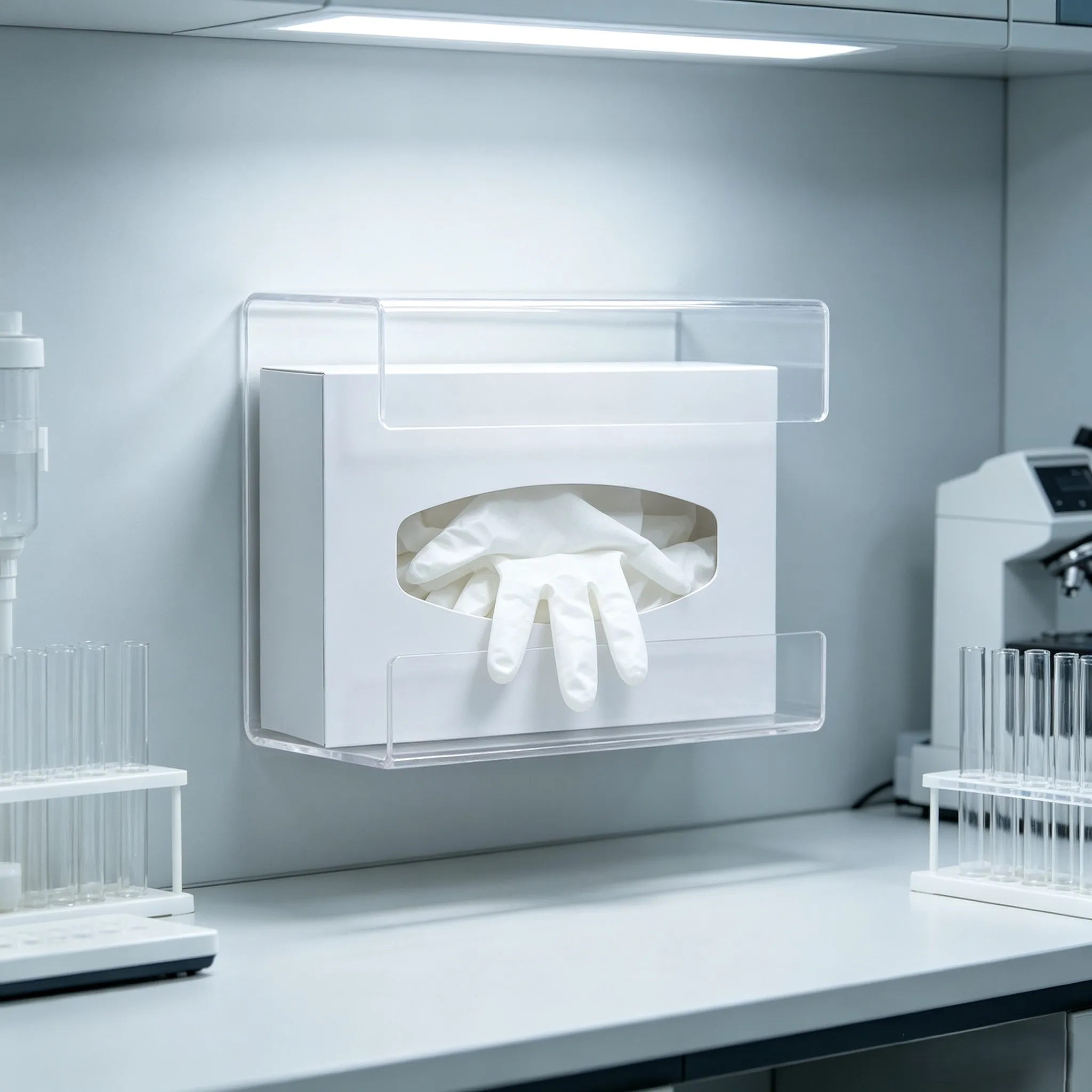 2 Pack Clear Wall Mount Wipe Dispenser for Wet Wipes Gloves Facial Tissues Suitable for Various Indoor Environments