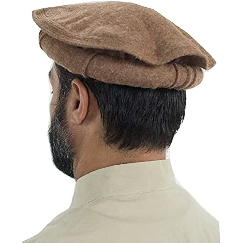 

Afghan Pakul Afghani Handmade Hat Mens Tribal Chitrali Pakol Cap Peshawari Gift 100% Wool