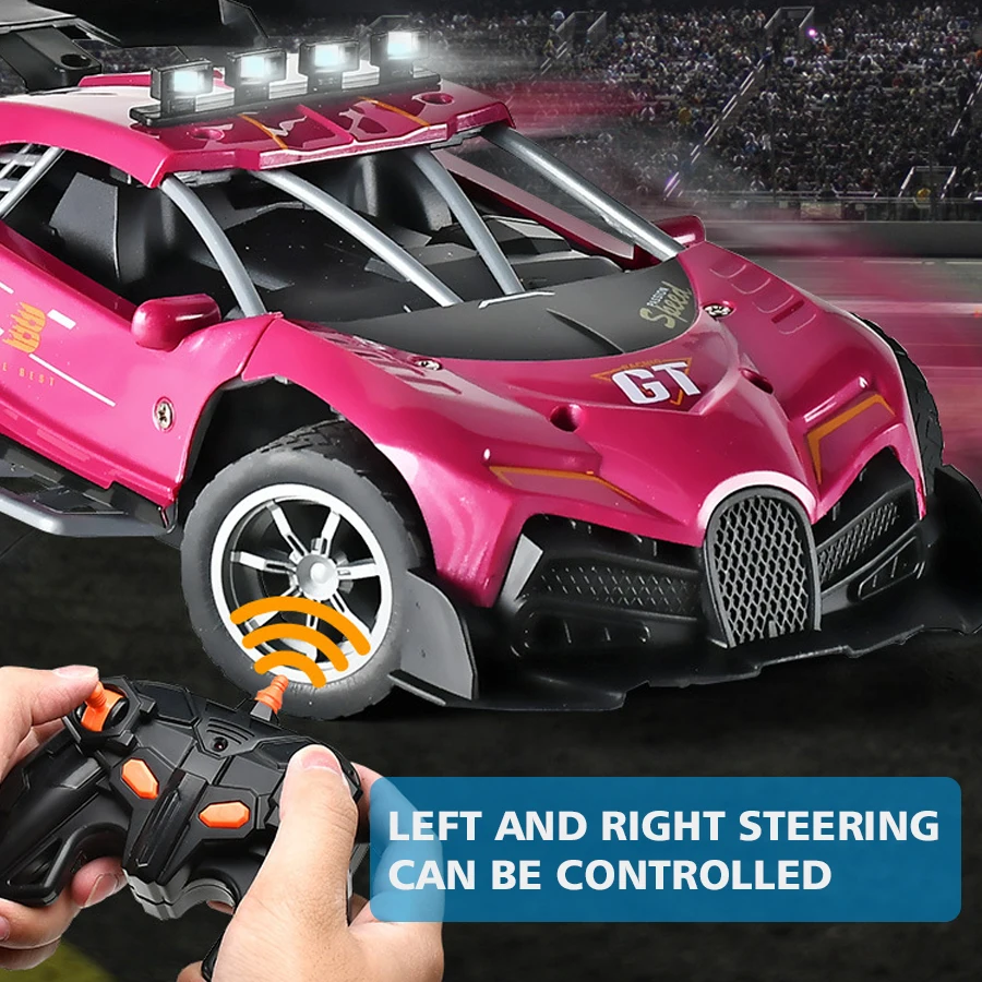 子供用リモコンスプレーカー,2.4g,クールライト,音楽シミュレーション,スポーツカー,男の子のおもちゃ,バケーションギフトに適しています