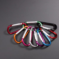 Colorful Carabiner Keychain Alluminum D-ring Buckle Spring Carabiner Snap Hook Clip Keychains Outdoor Camping Daily Use Tool