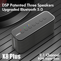 XDOBO X8 Plus 80W Portable Bluetooth Compatible BT5.0 High Power Speaker Wireless Subwoofer TWS Subwoofer IPX5 Boombox U disk/TF