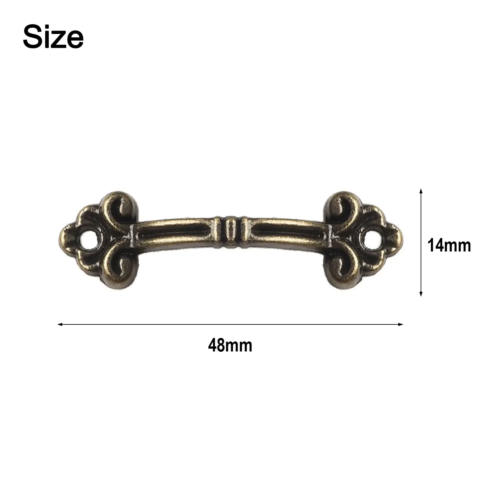 None Handles Handle Small Handle 48*14mm Accessories Antique Drawer for bronze Box Jewelry Box Silver for durable