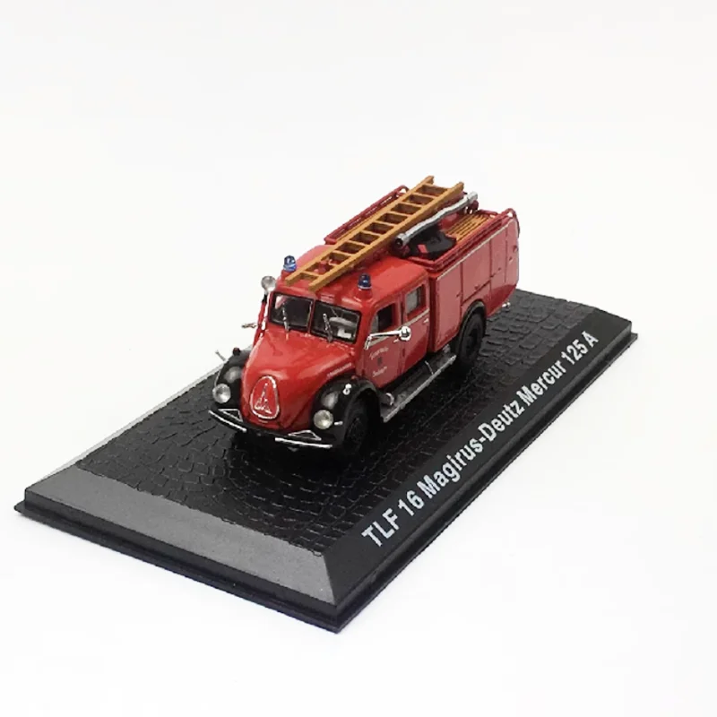 Diecast escala 1:72 tlf 16 magirus deutz 125 um motor de incêndio liga simulação caminhão modelo coleção suoucenir presente exibição estática