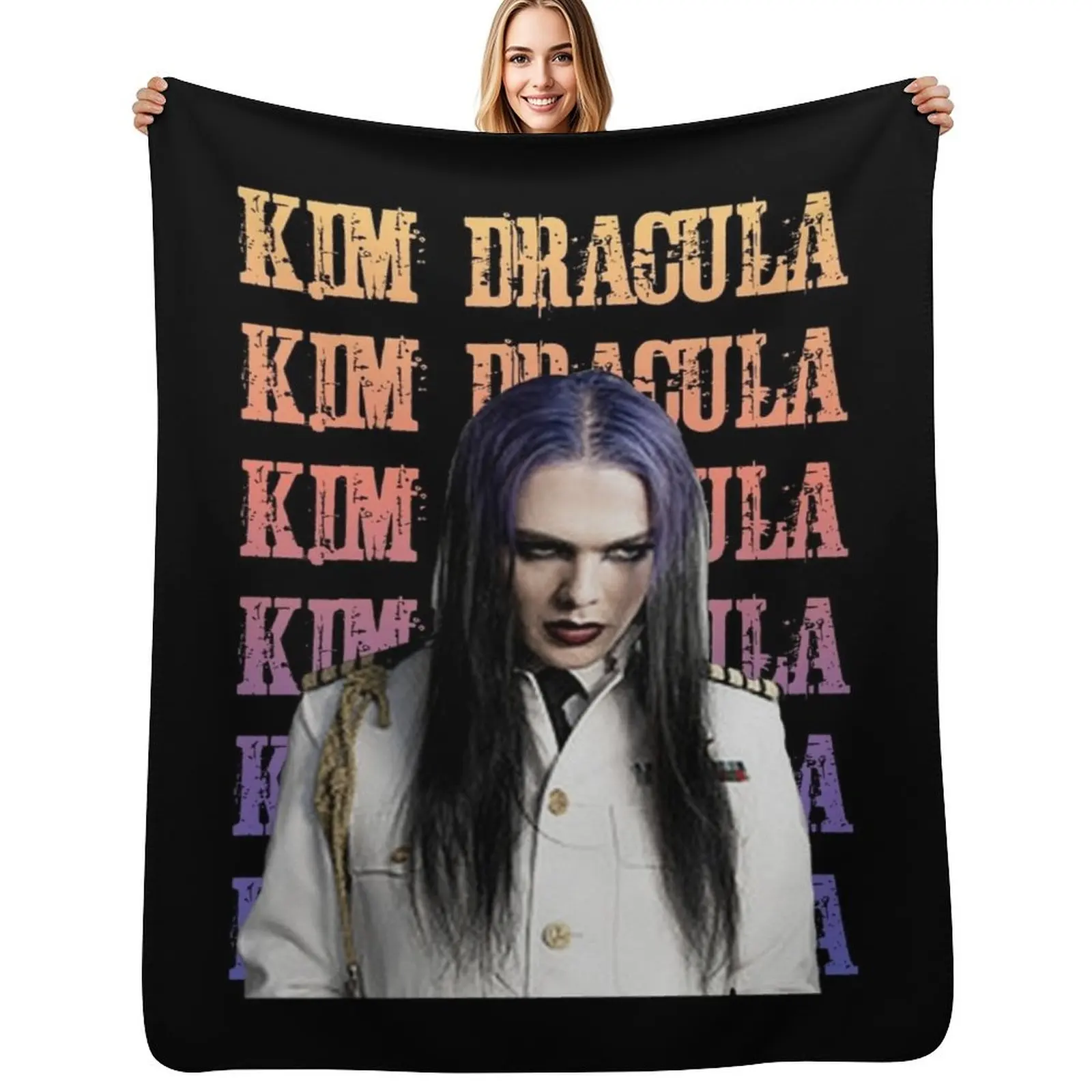 

KIM DRACULA Throw Blanket Thermal Thermals For Travel Thin Flannel Fabric Blankets
