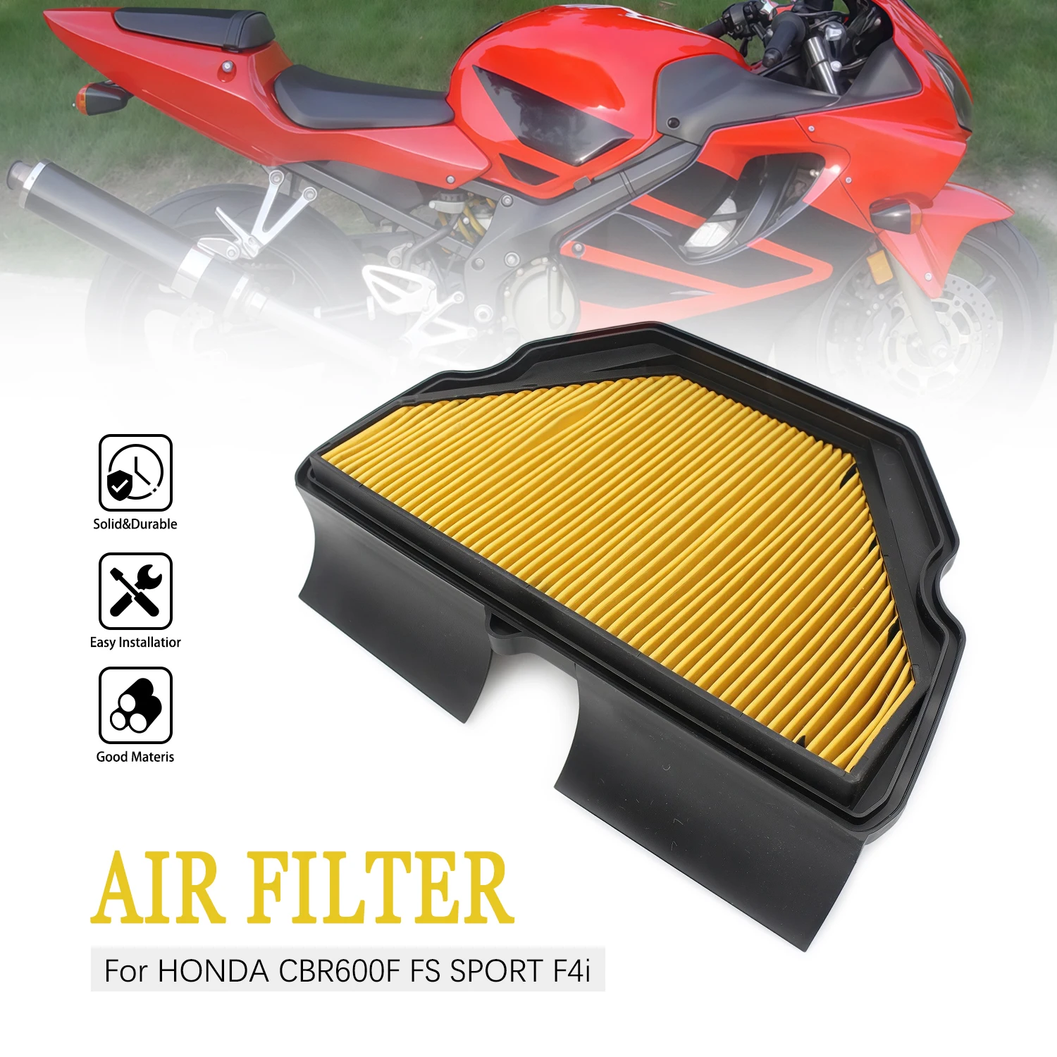 

Air Filter Cleaner Replacement For HONDA CBR600F FS SPORT F4i 2001 2002 2003 2004 2005 2006 2007 accessories moto 17210-MBW-D21