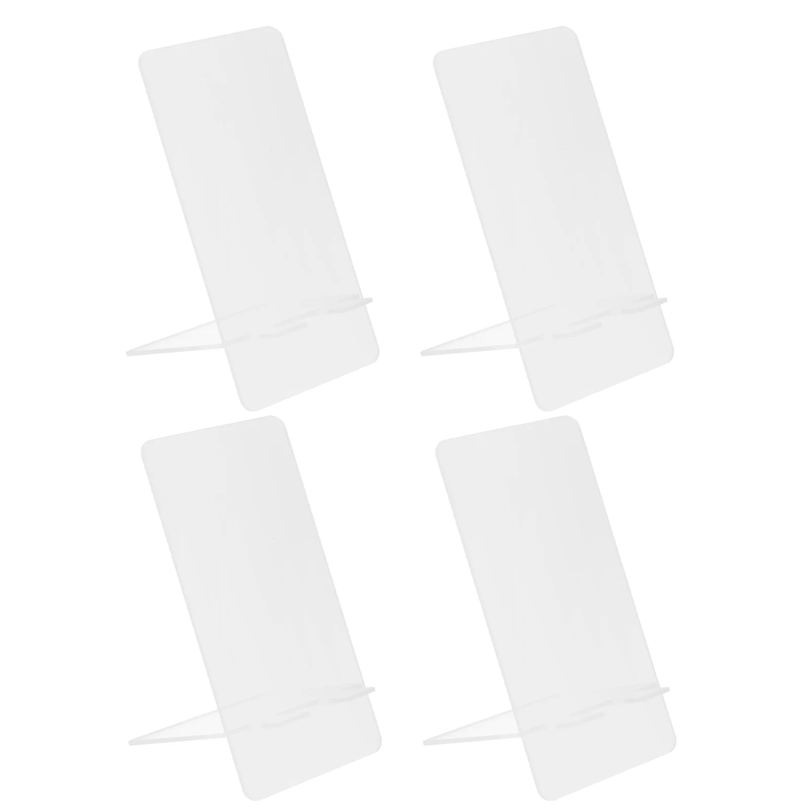 

4Pcs Acrylic Message Board Desktop Writing Clear Memo Board Phone Rack Practical Office Home Use Phone Holder