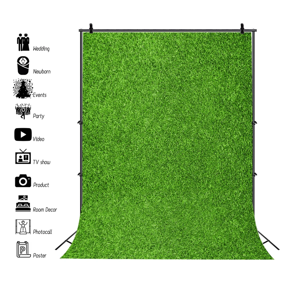 

Green Grass Wall Photography Backdrops Spring Wedding Bridal Shower Birthday Decoration Photogtaphic Background Photoshoot Props