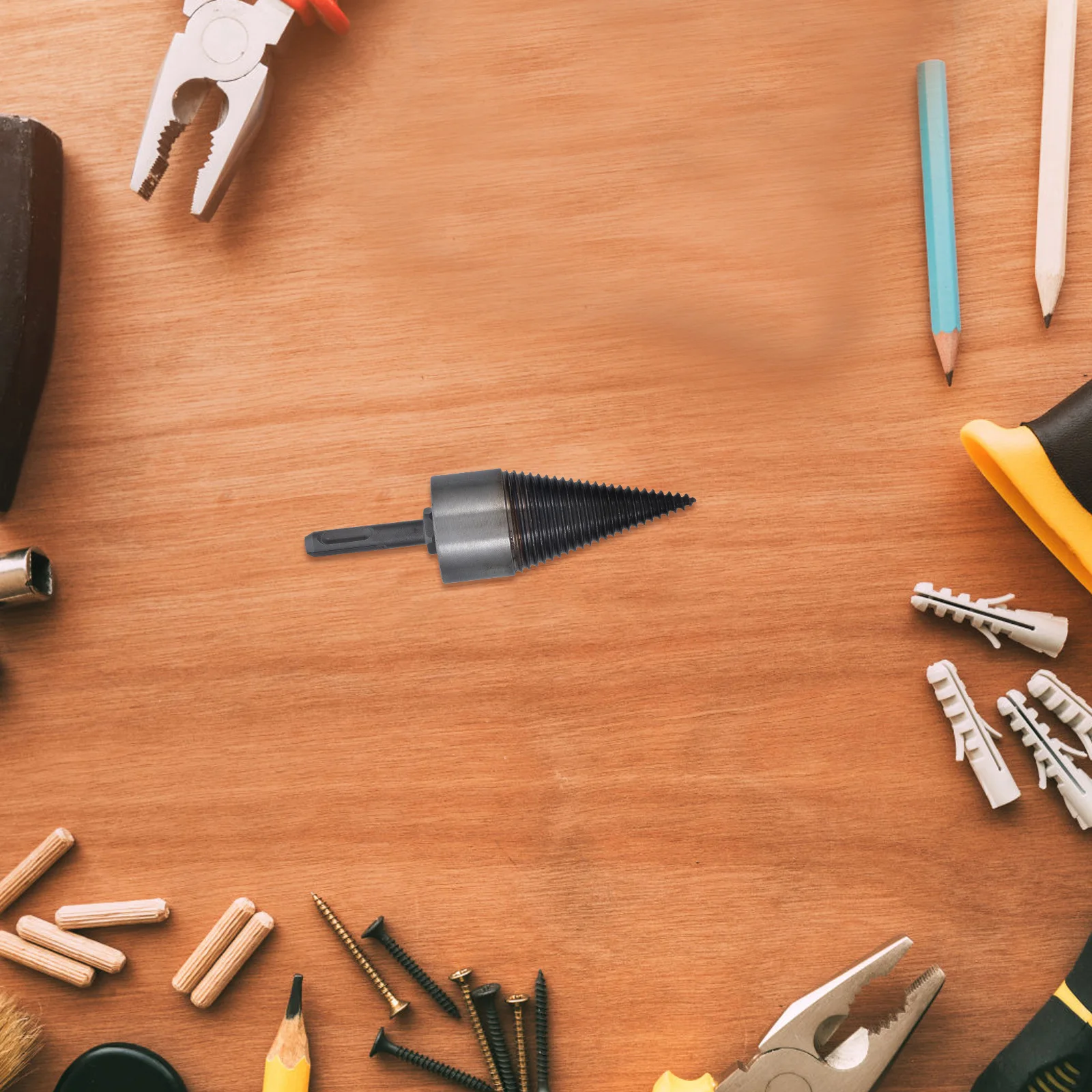 

Electric Drill Firewood Splitter 42mm Round Handle Wood Splitter Tool Quick Efficient Multi Functional Log Splitting